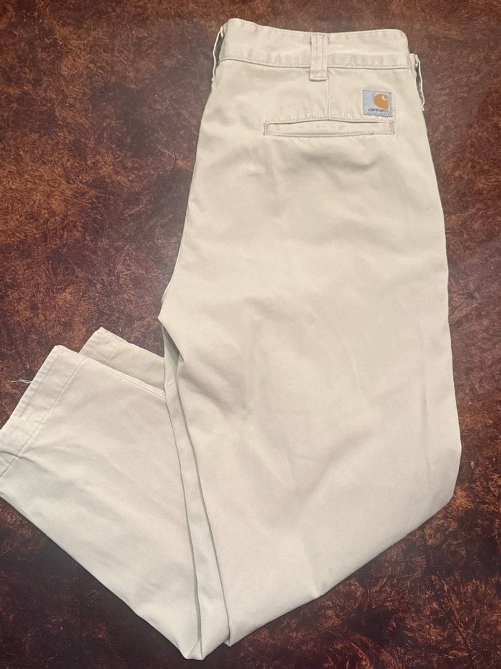 Carhartt Men's Light Tan/Beige Chinos - Straight Fit Work Pants